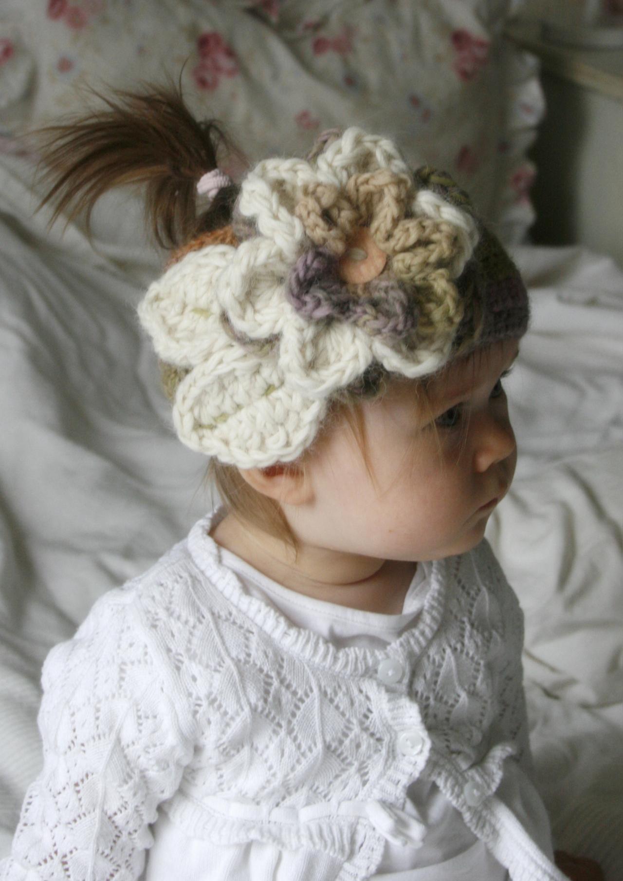 CROCHET PATTERN Headband Headwrap With Flowers Sade on Luulla
